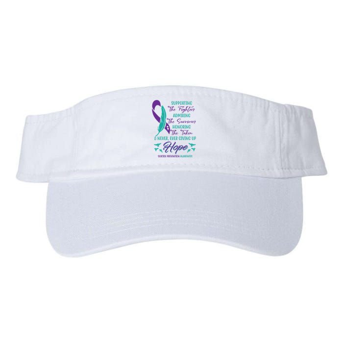 Suicide Prevention Awareness Hope Quote Valucap Bio-Washed Visor