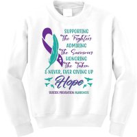 Suicide Prevention Awareness Hope Quote Kids Sweatshirt