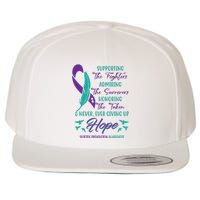 Suicide Prevention Awareness Hope Quote Wool Snapback Cap