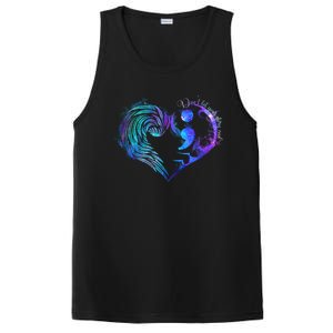 Suicide Prevention Awareness Teal Purple Heart You Matter Funny Gift PosiCharge Competitor Tank