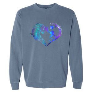 Suicide Prevention Awareness Teal Purple Heart You Matter Funny Gift Garment-Dyed Sweatshirt