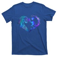 Suicide Prevention Awareness Teal Purple Heart You Matter Funny Gift T-Shirt