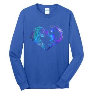 Suicide Prevention Awareness Teal Purple Heart You Matter Funny Gift Tall Long Sleeve T-Shirt