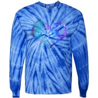 Suicide Prevention Awareness Teal Purple Heart You Matter Funny Gift Tie-Dye Long Sleeve Shirt