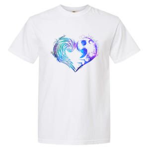 Suicide Prevention Awareness Teal Purple Heart You Matter Funny Gift Garment-Dyed Heavyweight T-Shirt