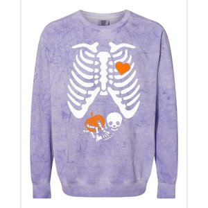 Skeleton Pregnancy Announcement Mom Colorblast Crewneck Sweatshirt