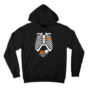 Skeleton Pregnancy Announcement Mom Hoodie