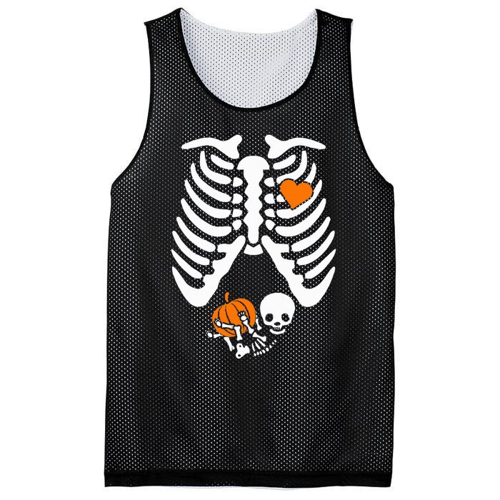 Skeleton Pregnancy Announcement Mom Mesh Reversible Basketball Jersey Tank