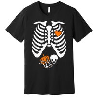 Skeleton Pregnancy Announcement Mom Premium T-Shirt