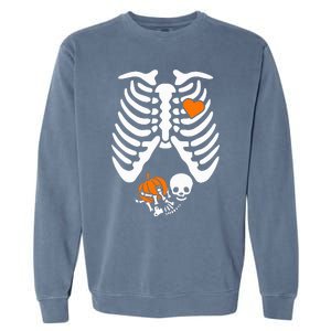 Skeleton Pregnancy Announcement Mom Garment-Dyed Sweatshirt