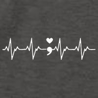 Suicide Prevention Awareness HeartBeat Semicolon Gift Womens Tank Top