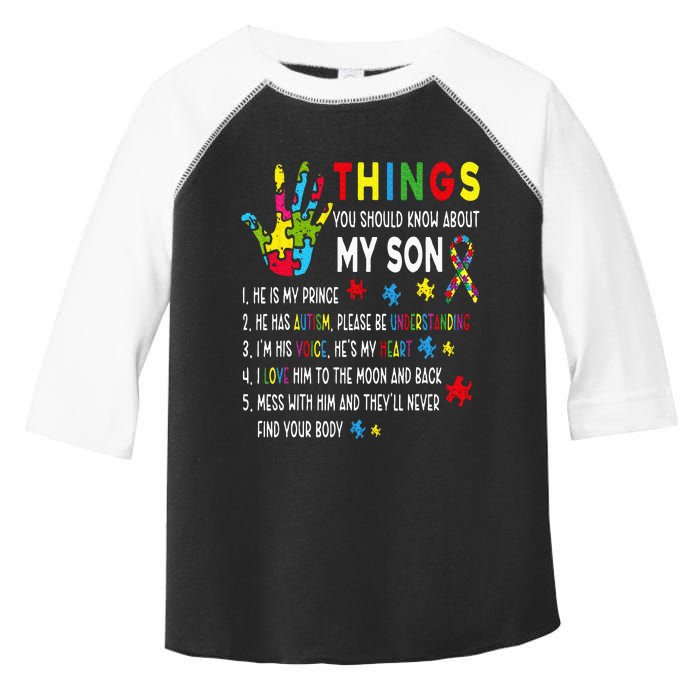 Support Parents Autism Mom Dad Toddler Fine Jersey T-Shirt