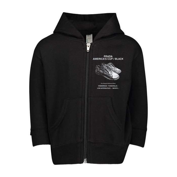 Shtreetwear Prada AmericaS Cup Black The S Allround Shoe Weddings Funerals Job Toddler Zip Fleece Hoodie