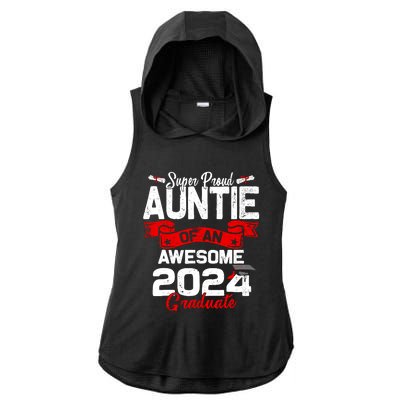 Super Proud Auntie Of A 2024 Graduate 24 Graduation Ladies PosiCharge Tri-Blend Wicking Draft Hoodie Tank