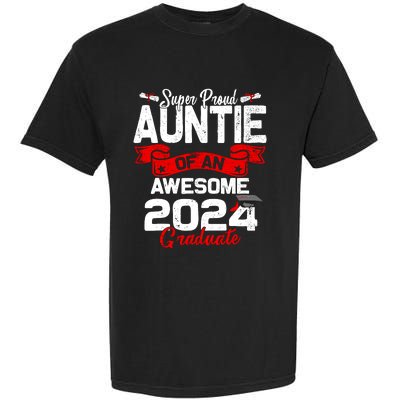 Super Proud Auntie Of A 2024 Graduate 24 Graduation Garment-Dyed Heavyweight T-Shirt