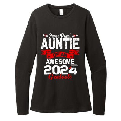 Super Proud Auntie Of A 2024 Graduate 24 Graduation Womens CVC Long Sleeve Shirt