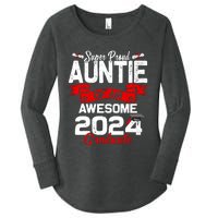 Super Proud Auntie Of A 2024 Graduate 24 Graduation Women's Perfect Tri Tunic Long Sleeve Shirt