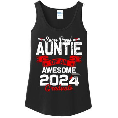 Super Proud Auntie Of A 2024 Graduate 24 Graduation Ladies Essential Tank