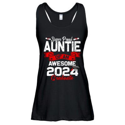 Super Proud Auntie Of A 2024 Graduate 24 Graduation Ladies Essential Flowy Tank