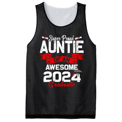 Super Proud Auntie Of A 2024 Graduate 24 Graduation Mesh Reversible Basketball Jersey Tank