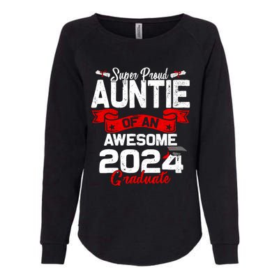 Super Proud Auntie Of A 2024 Graduate 24 Graduation Womens California Wash Sweatshirt