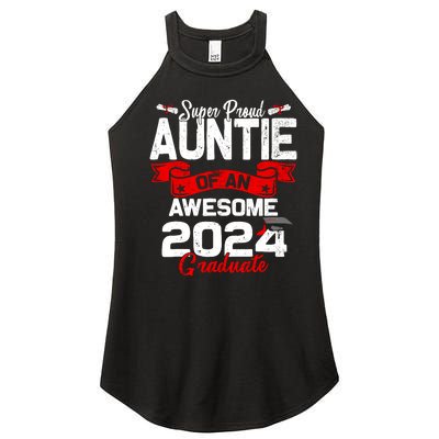 Super Proud Auntie Of A 2024 Graduate 24 Graduation Women's Perfect Tri Rocker Tank