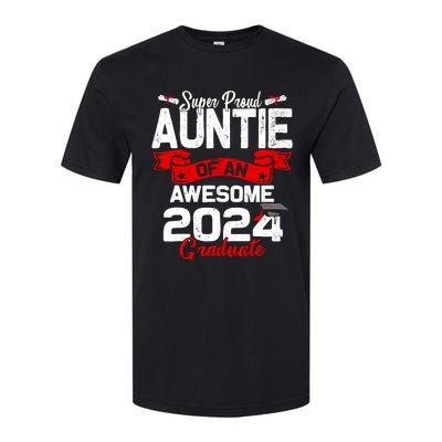 Super Proud Auntie Of A 2024 Graduate 24 Graduation Softstyle CVC T-Shirt