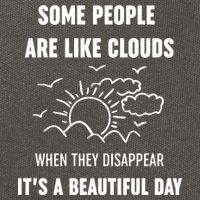 Some People Are Like Clouds Aesthetic Grunge Edgy Sarcastic Introvert Cotton Canvas Backpack