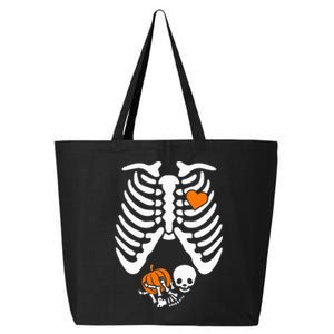 Skeleton Pregnancy Announcement Mom Halloween 25L Jumbo Tote