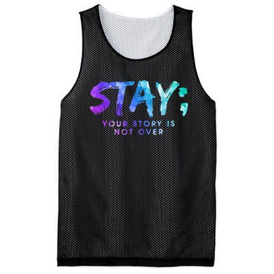 Suicide Prevention Awareness Stay Your Story Is Not Over Mesh Reversible Basketball Jersey Tank