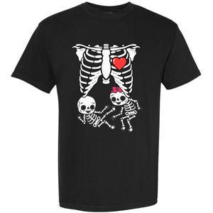 Skeleton Pregnancy Announcement Twins Xray Garment-Dyed Heavyweight T-Shirt