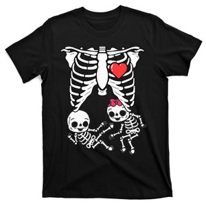 Skeleton Pregnancy Announcement Twins Xray T-Shirt