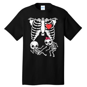 Skeleton Pregnancy Announcement Twins Xray Tall T-Shirt