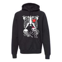 Skeleton Pregnancy Announcement Twins Xray Premium Hoodie