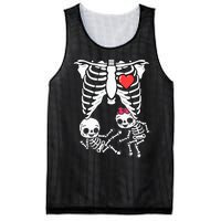 Skeleton Pregnancy Announcement Twins Xray Mesh Reversible Basketball Jersey Tank