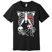 Skeleton Pregnancy Announcement Twins Xray Premium T-Shirt