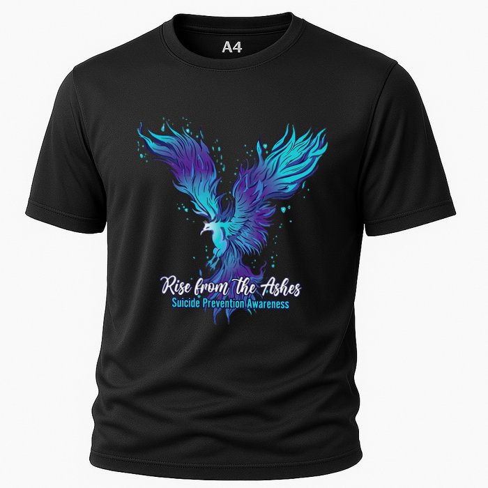 Suicide Prevention Awareness Phoenix Rise From The Ashes Cooling Performance Crew T-Shirt