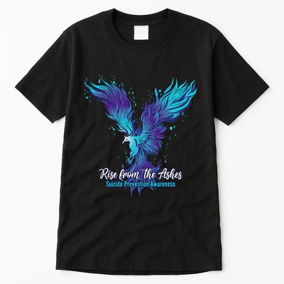 Suicide Prevention Awareness Phoenix Rise From The Ashes Tall T-Shirt