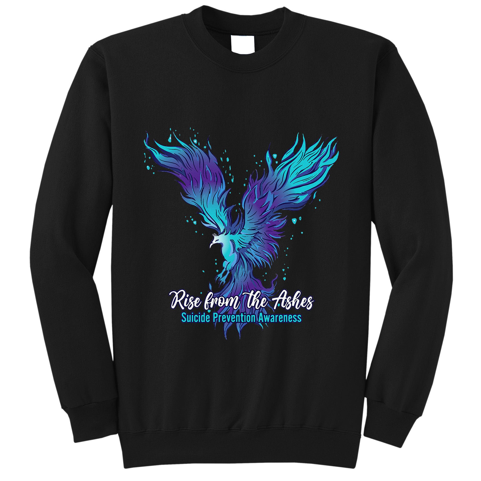 Suicide Prevention Awareness Phoenix Rise From The Ashes Tall Sweatshirt