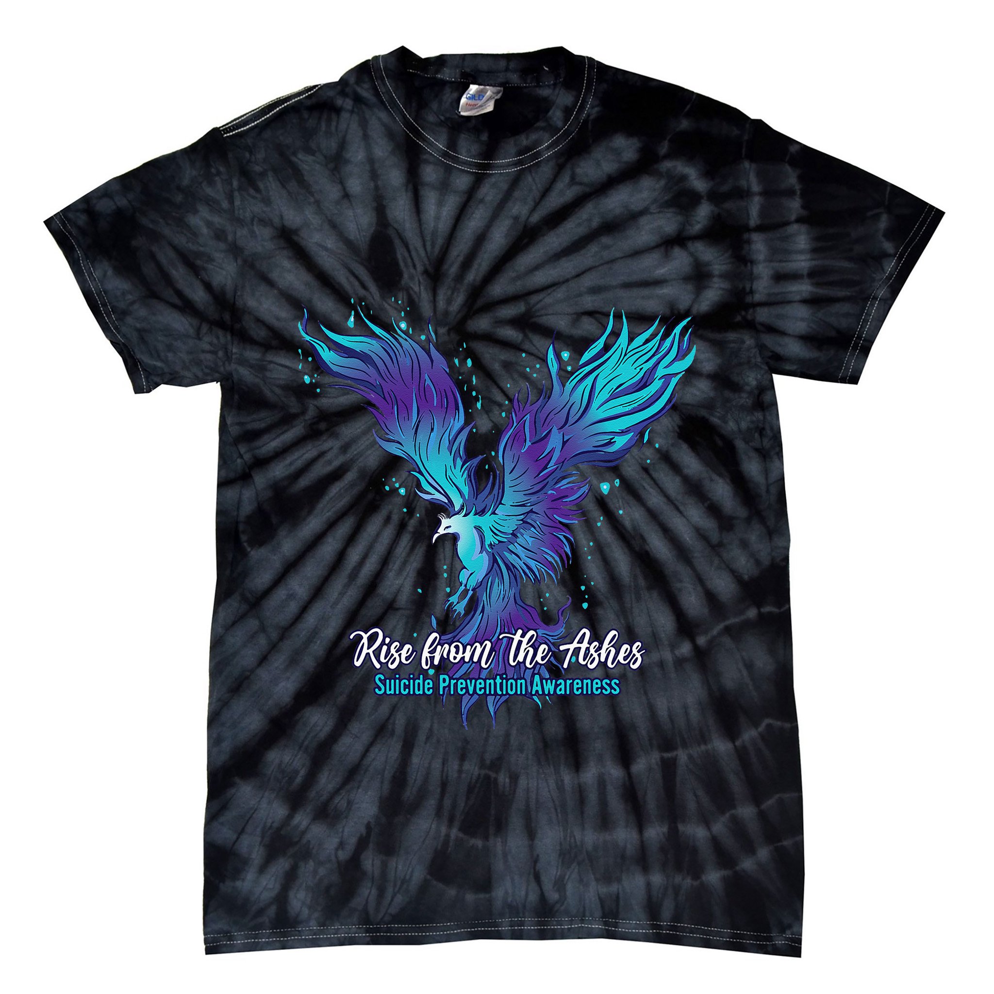 Suicide Prevention Awareness Phoenix Rise From The Ashes Tie-Dye T-Shirt