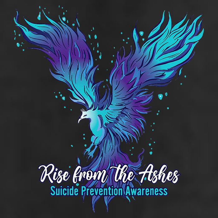 Suicide Prevention Awareness Phoenix Rise From The Ashes Golf Towel