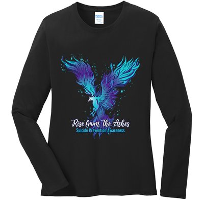 Suicide Prevention Awareness Phoenix Rise From The Ashes Ladies Long Sleeve Shirt