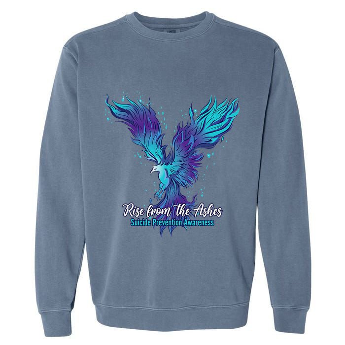 Suicide Prevention Awareness Phoenix Rise From The Ashes Garment-Dyed Sweatshirt