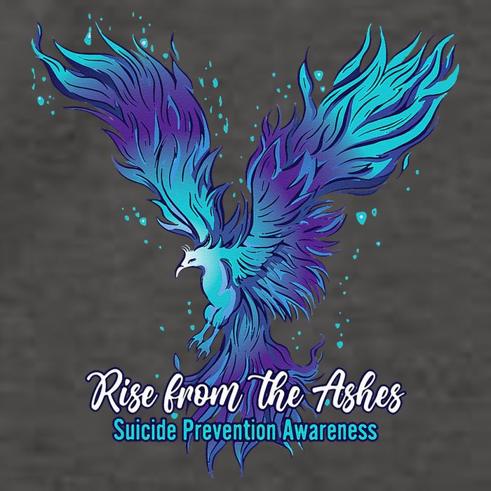 Suicide Prevention Awareness Phoenix Rise From The Ashes Vector Backpack