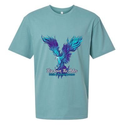 Suicide Prevention Awareness Phoenix Rise From The Ashes Sueded Cloud Jersey T-Shirt