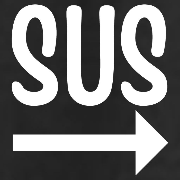 Sus Pointing Arrow Right Gaming Meme Impostor Kinda Sus Garment-Dyed Fleece Hoodie