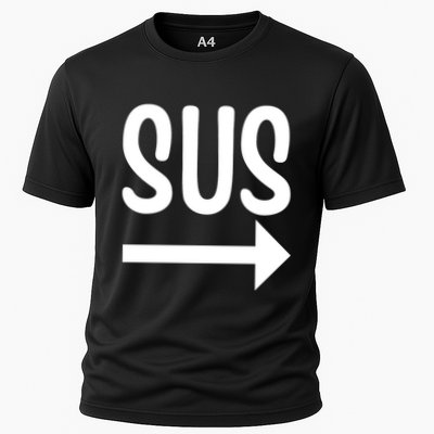Sus Pointing Arrow Right Gaming Meme Impostor Kinda Sus Performance Shirt