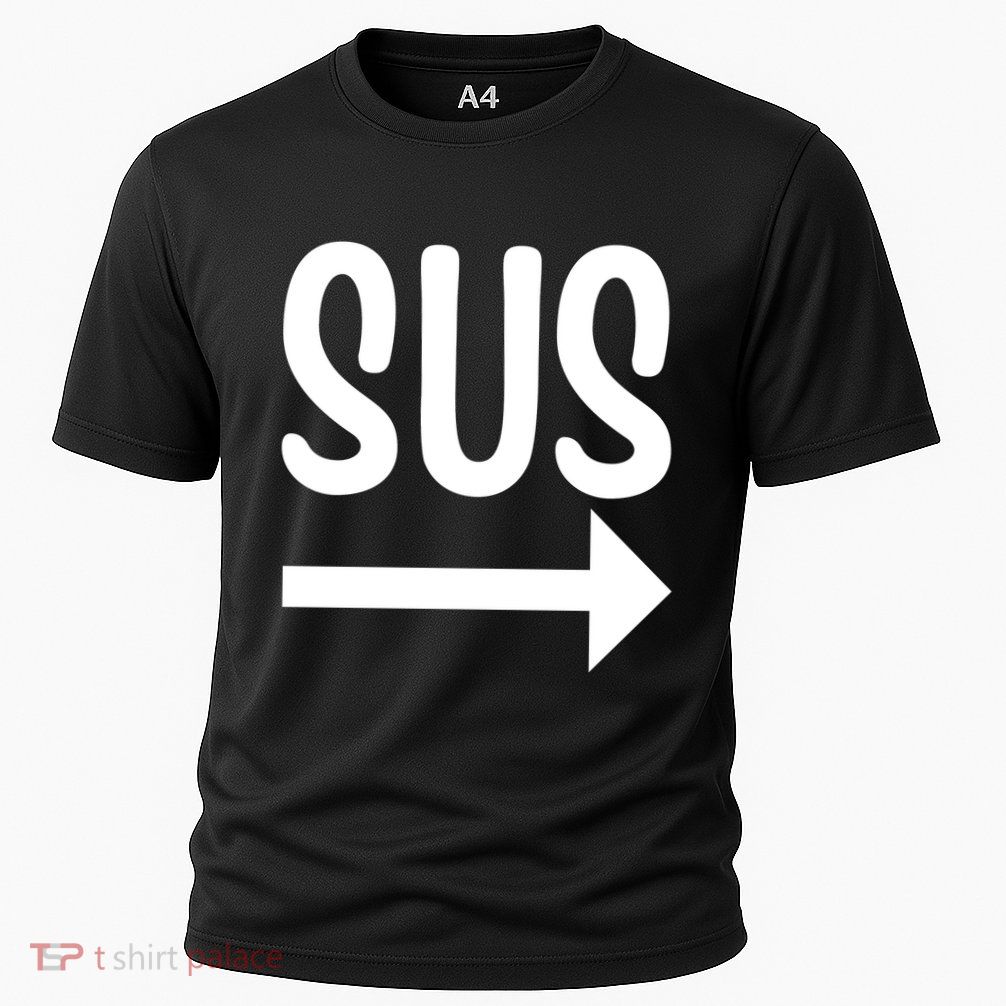 Sus Pointing Arrow Right Gaming Meme Impostor Kinda Sus Performance Shirt