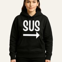 Sus Pointing Arrow Right Gaming Meme Impostor Kinda Sus Hoodie