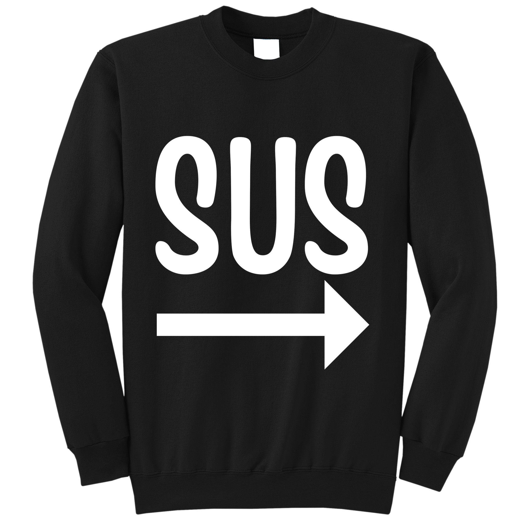Sus Pointing Arrow Right Gaming Meme Impostor Kinda Sus Sweatshirt
